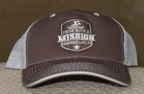 Brown and White SWAM Hat